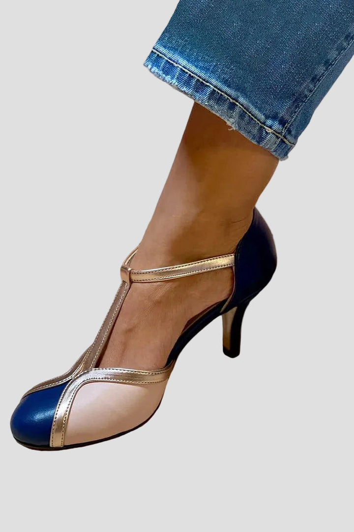 Aria - Retro T-Strap Heels