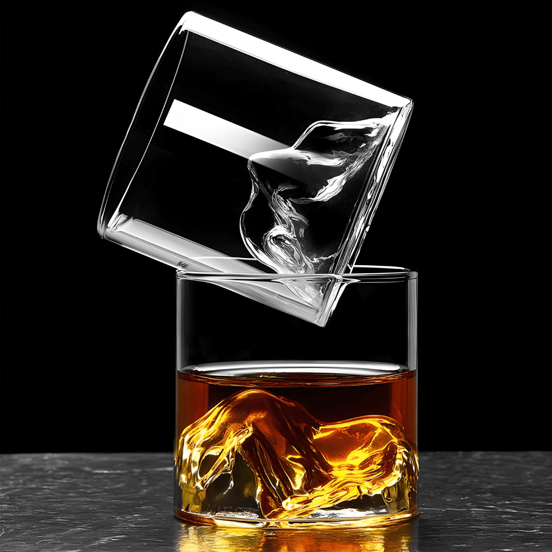 Sklenice na whisky s japonským krystalem Mount Fuji