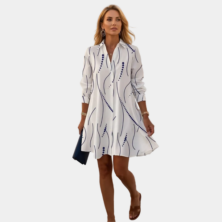 Theia - Elegantní vzdušné šaty ve stylu košile