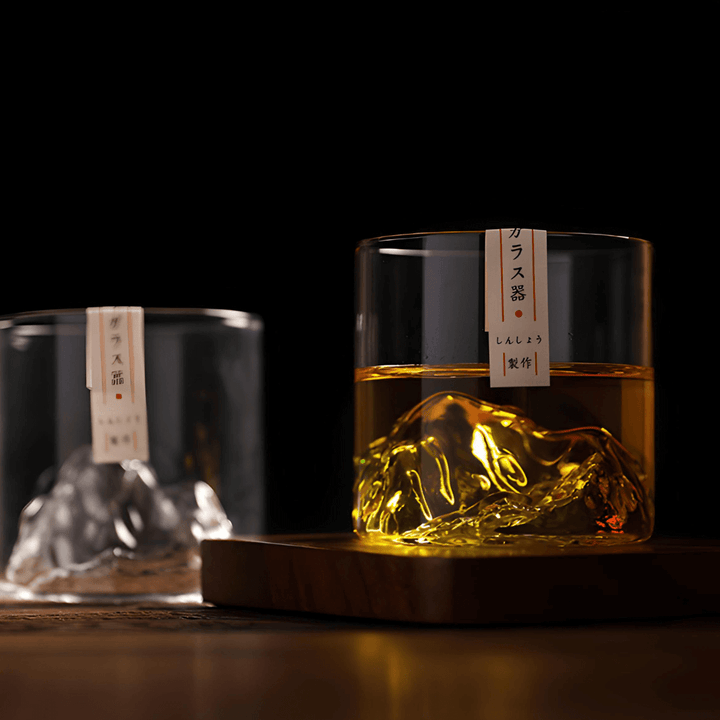Sklenice na whisky s japonským krystalem Mount Fuji