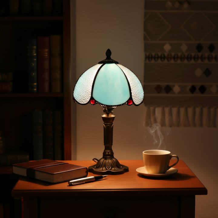Modrá motýlí lampa