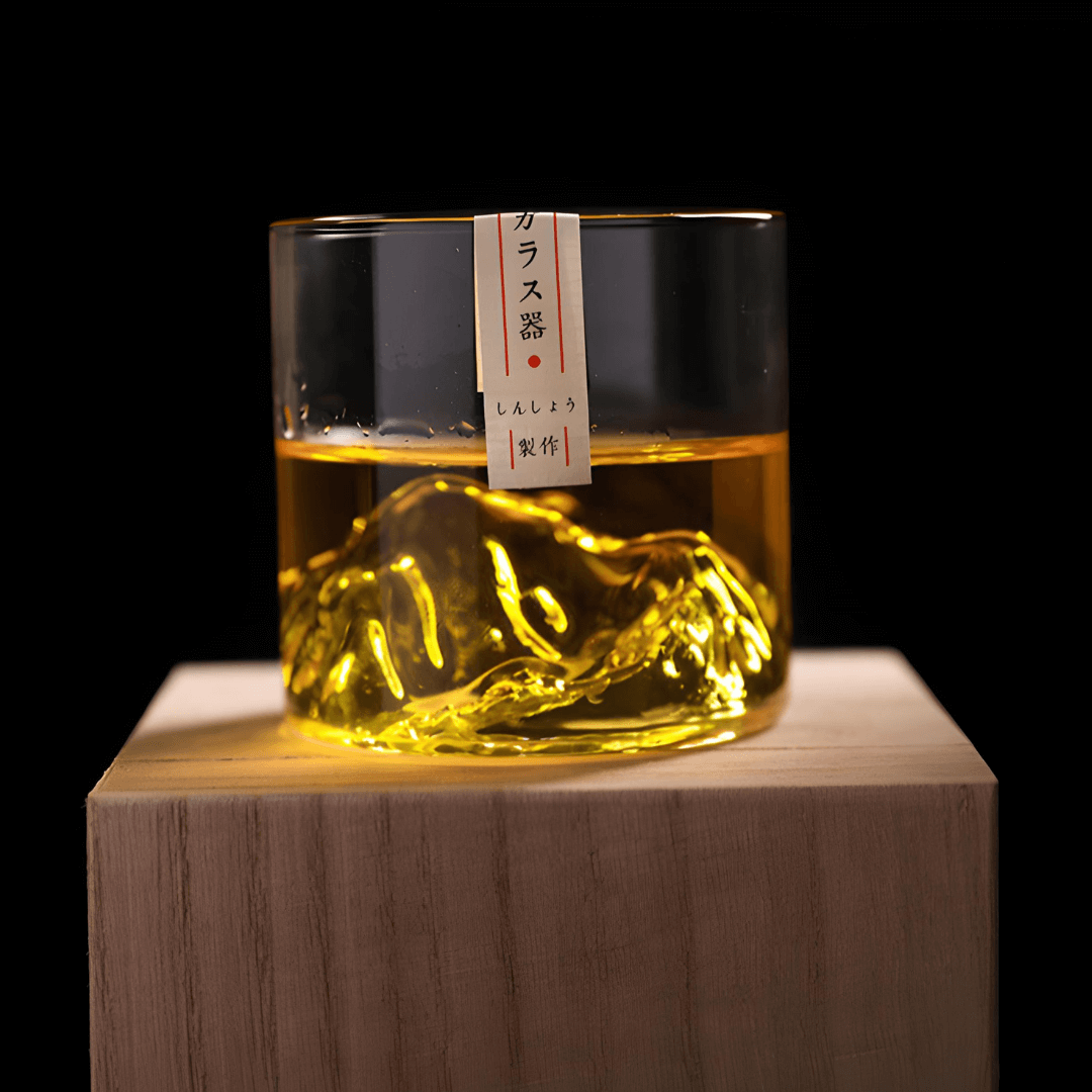 Sklenice na whisky s japonským krystalem Mount Fuji