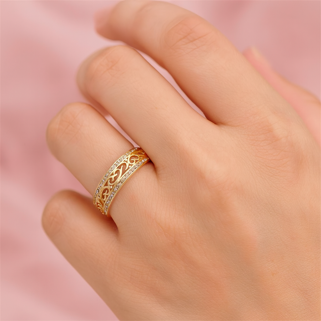 Kerstin - Bright Hall Gold Ring