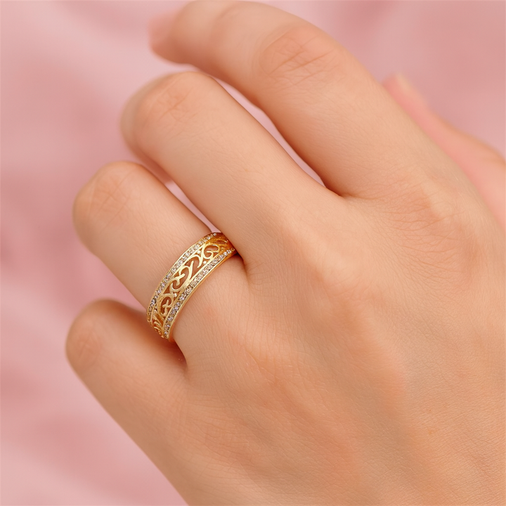 Kerstin - Bright Hall Gold Ring