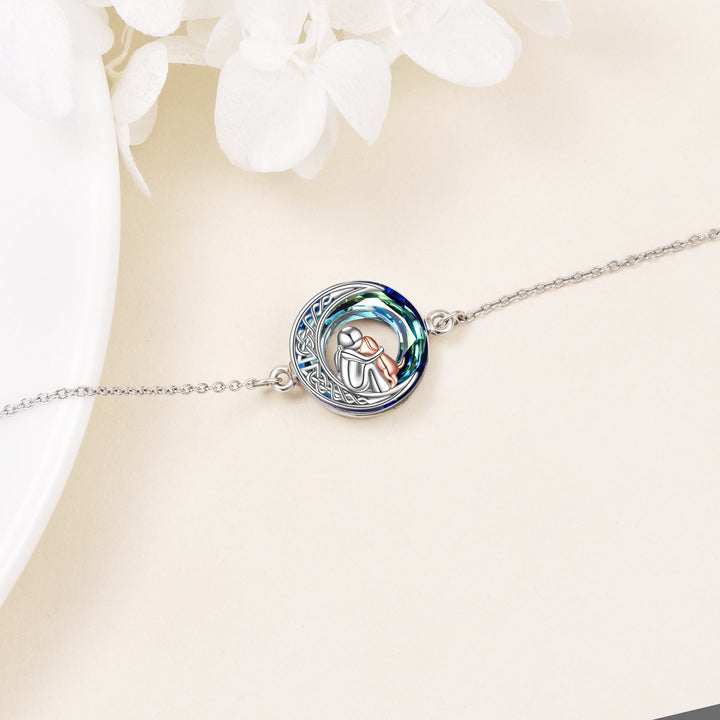 Úprava náramkových hodinek se stříbrným talismanem psa 925
