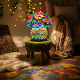 Lampa s matným houbovým designem