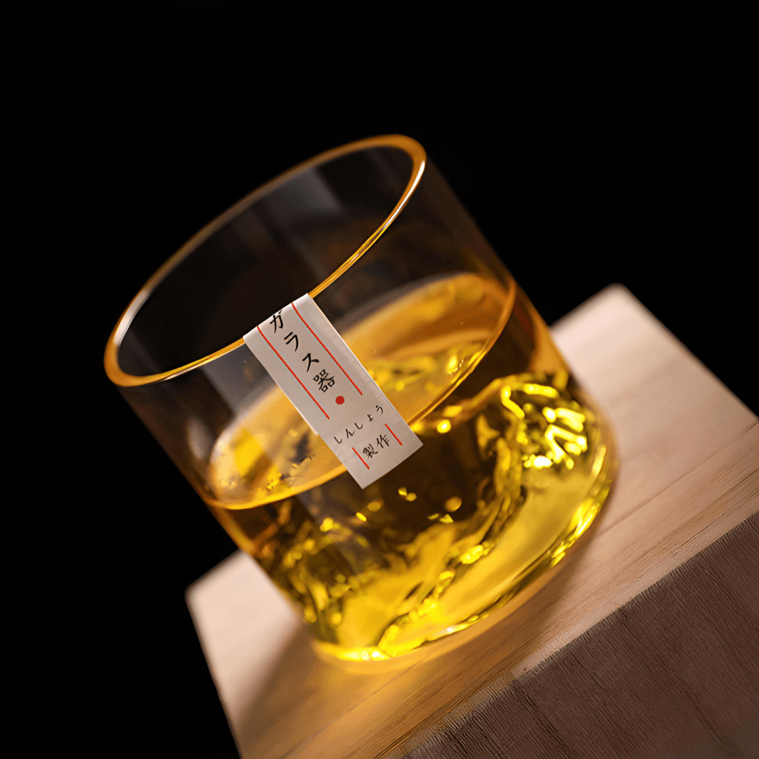 Sklenice na whisky s japonským krystalem Mount Fuji