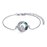 Úprava náramkových hodinek se stříbrným talismanem psa 925