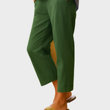 Letní lněno-bavlněné kalhoty