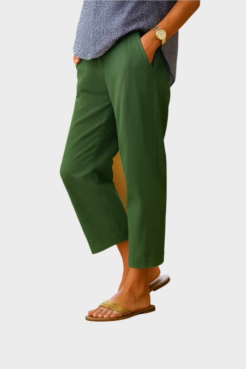 Letní lněno-bavlněné kalhoty