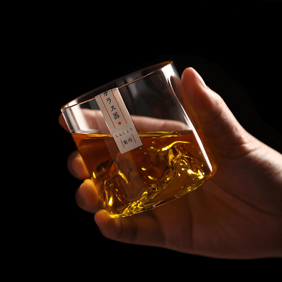 Sklenice na whisky s japonským krystalem Mount Fuji