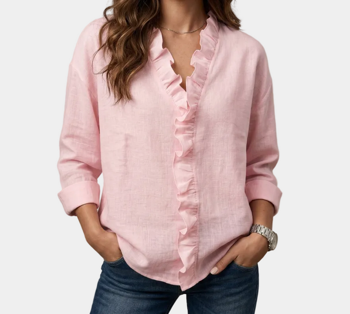 Elaine - Blouse with Ruffles