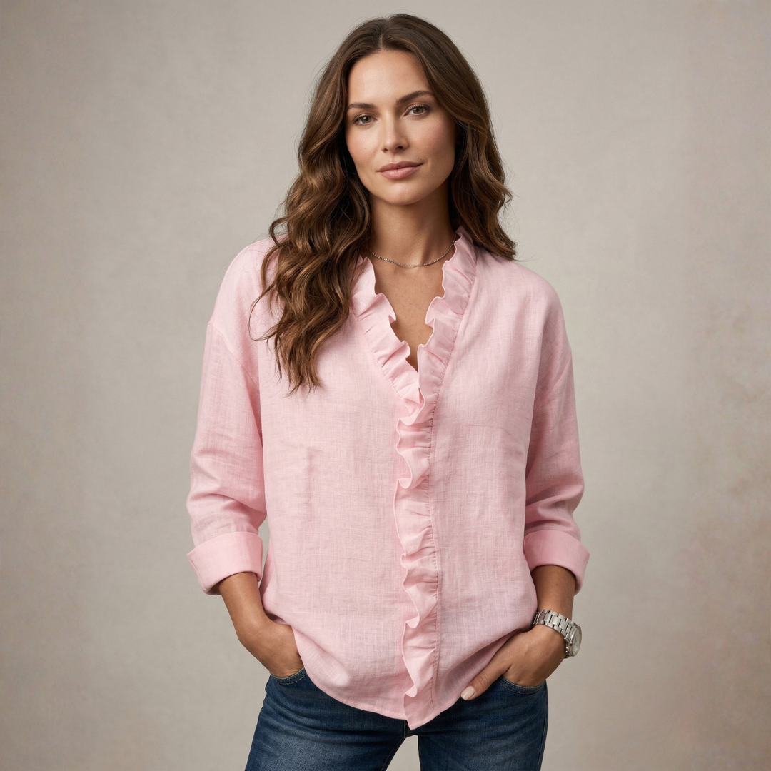 Elaine - Blouse with Ruffles