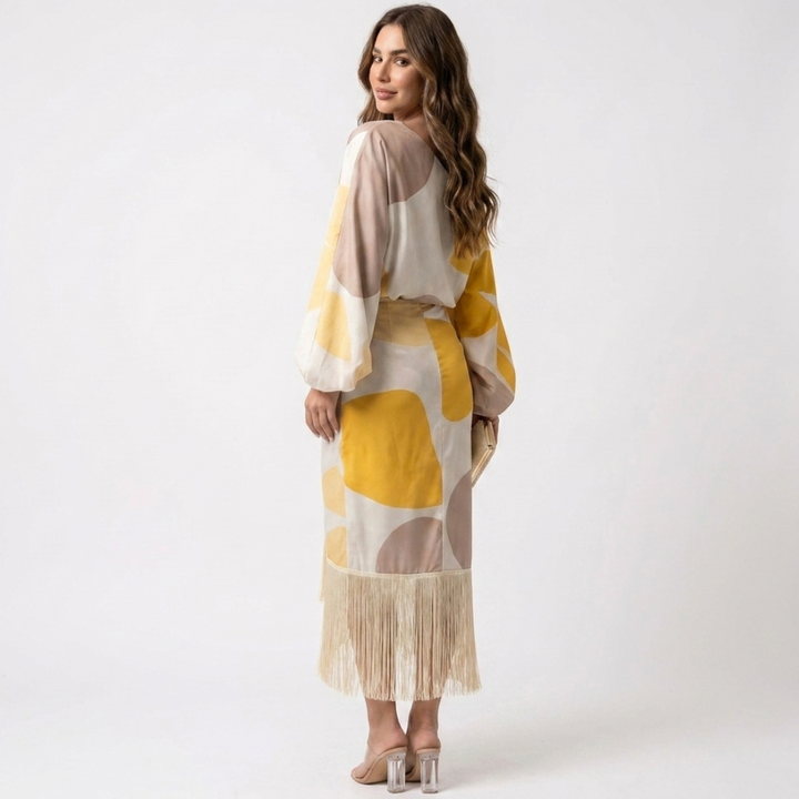Calíope - Elegantní šaty s lesklým efektem