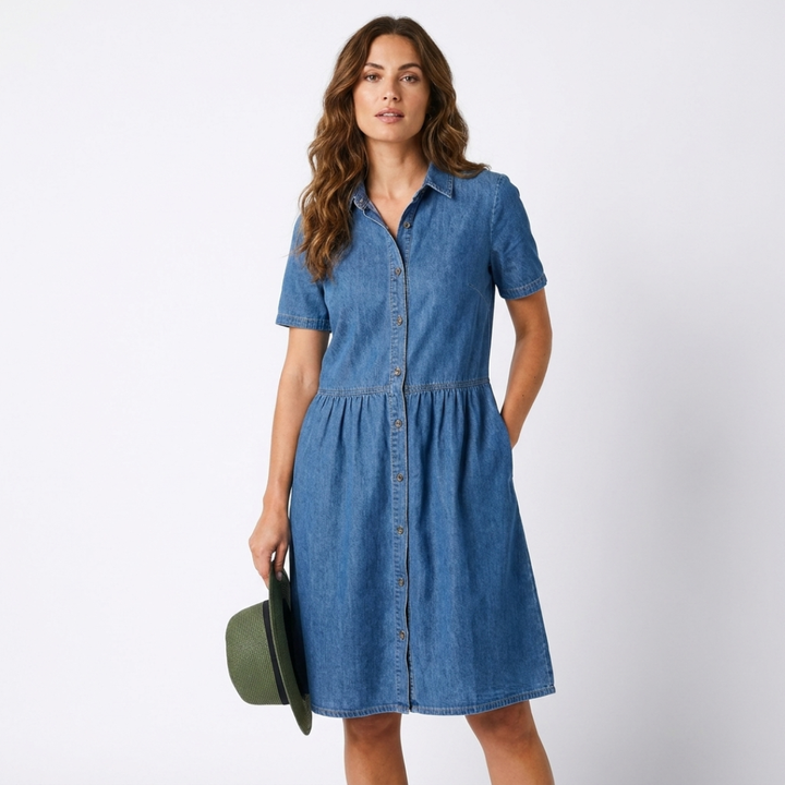 Neusa - Džínové Šaty" can be rewritten as "Neusa - Denim Dress.