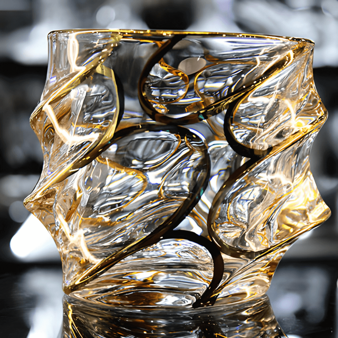 Arashi Gold Japonský Křišťálový Whisky Pohár