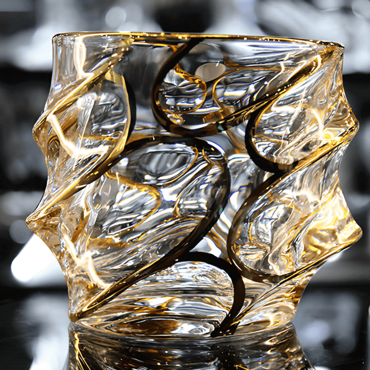 Arashi Gold Japonský Křišťálový Whisky Pohár
