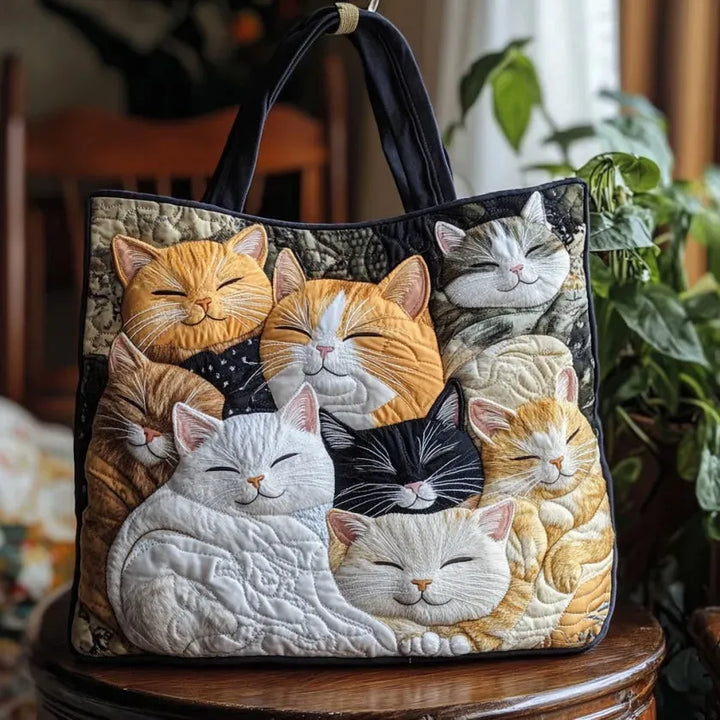 Pletená taška - Spící koťata