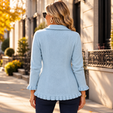 Evelyn™ | Svetle modrý pletený cardigan