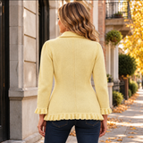 Natalie™ | Krémový vintage pletený cardigan