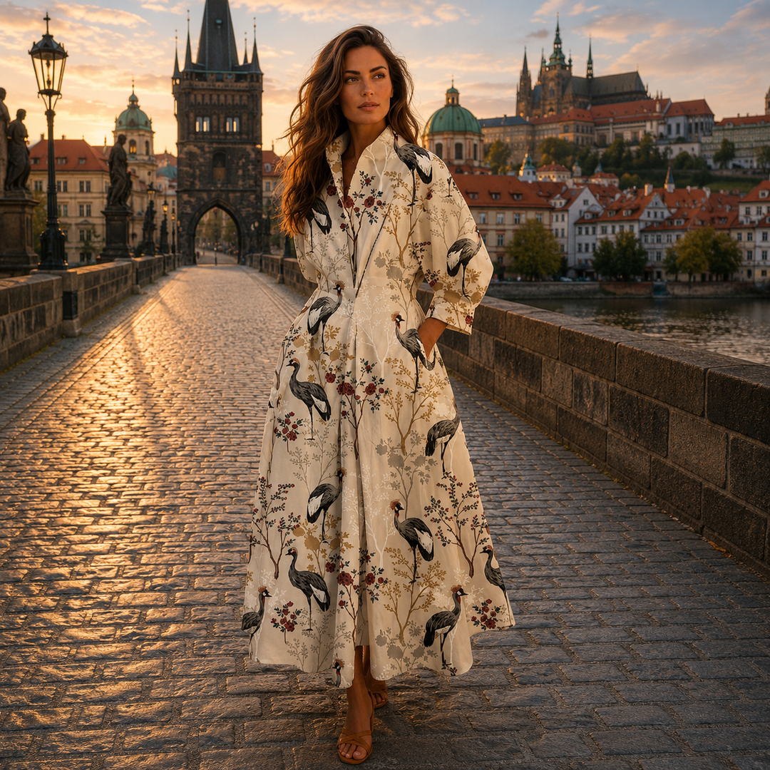 Lana - Stylové bavlněné šaty s límečkem