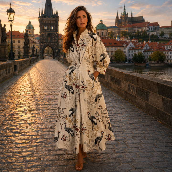 Lana - Stylové bavlněné šaty s límečkem