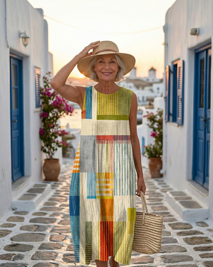 Biky | Geometric Midi Dress