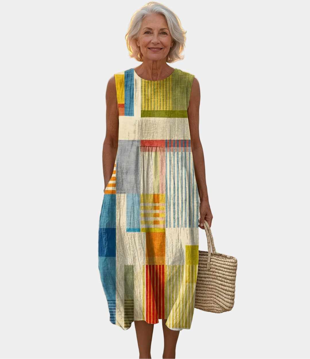 Biky | Geometric Midi Dress