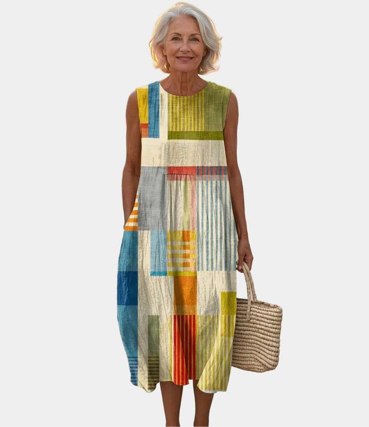 Biky | Geometric Midi Dress
