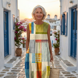 Biky | Geometric Midi Dress