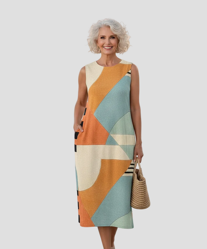 Ψαρά | Geometric Midi Dress