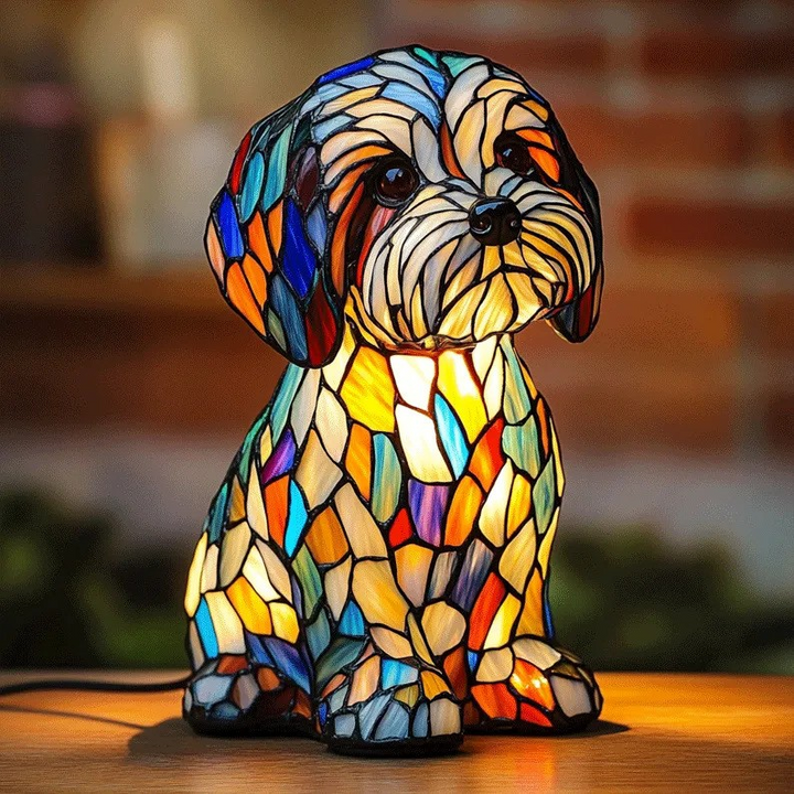 Lampa Shih Tzu v sedící pozici