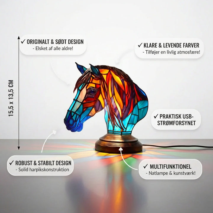 Lampa s koněm