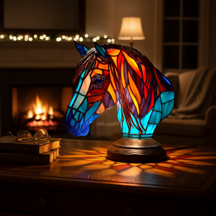 Lampa s koněm