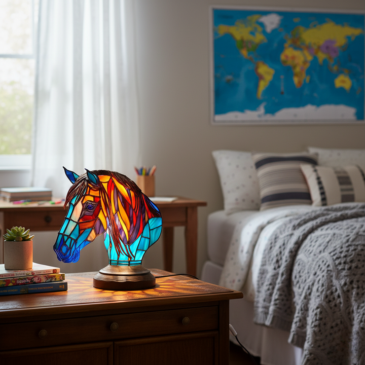 Lampa s koněm
