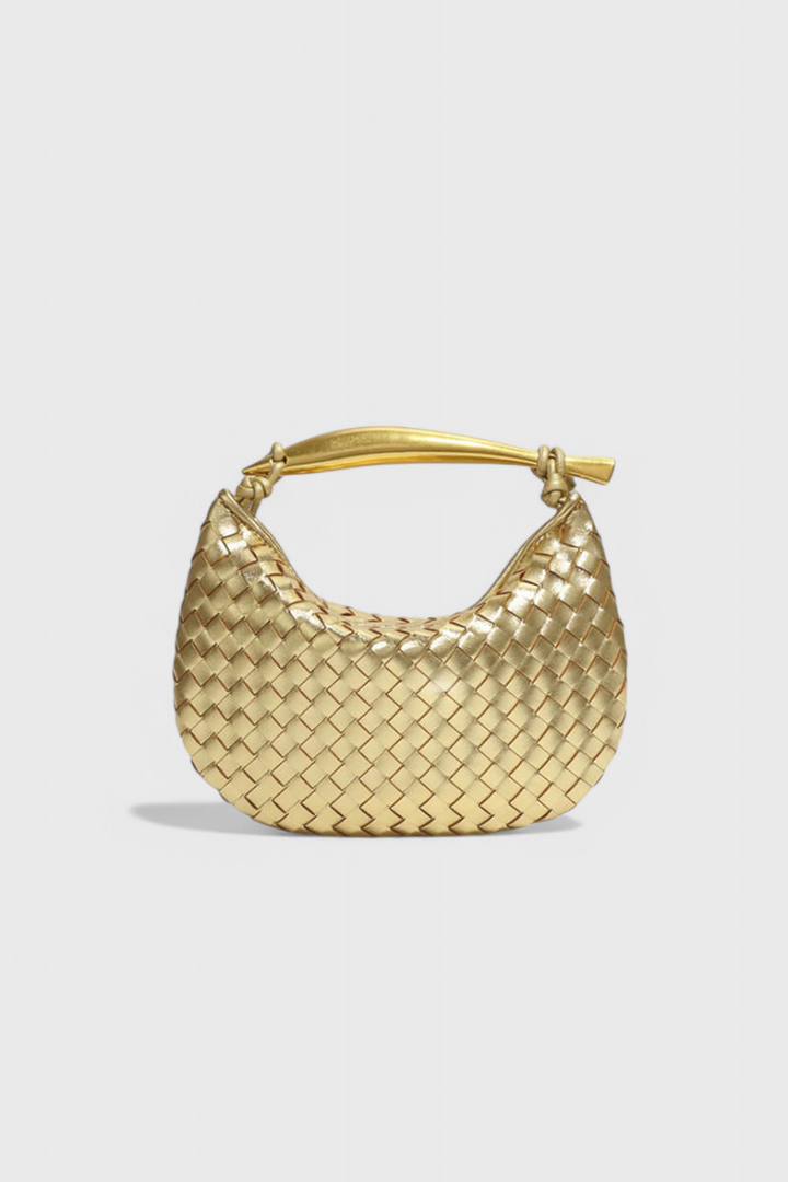 Taška Gerda Bolso Woven s Zlatou Rukojetí