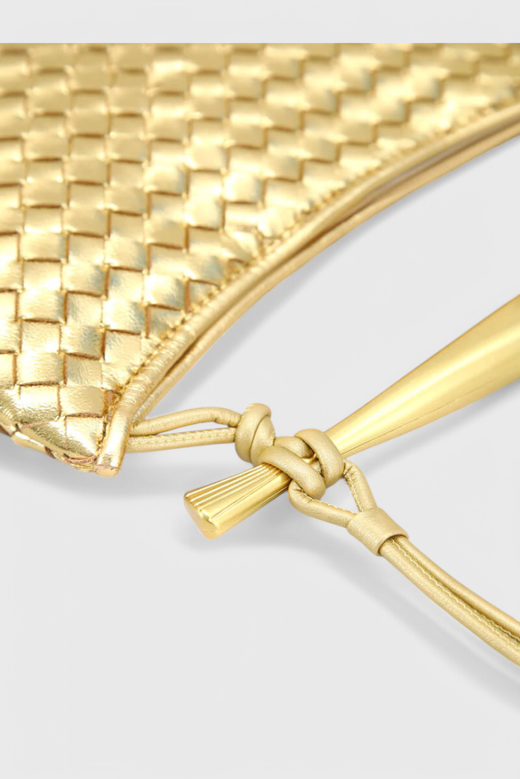 Taška Gerda Bolso Woven s Zlatou Rukojetí