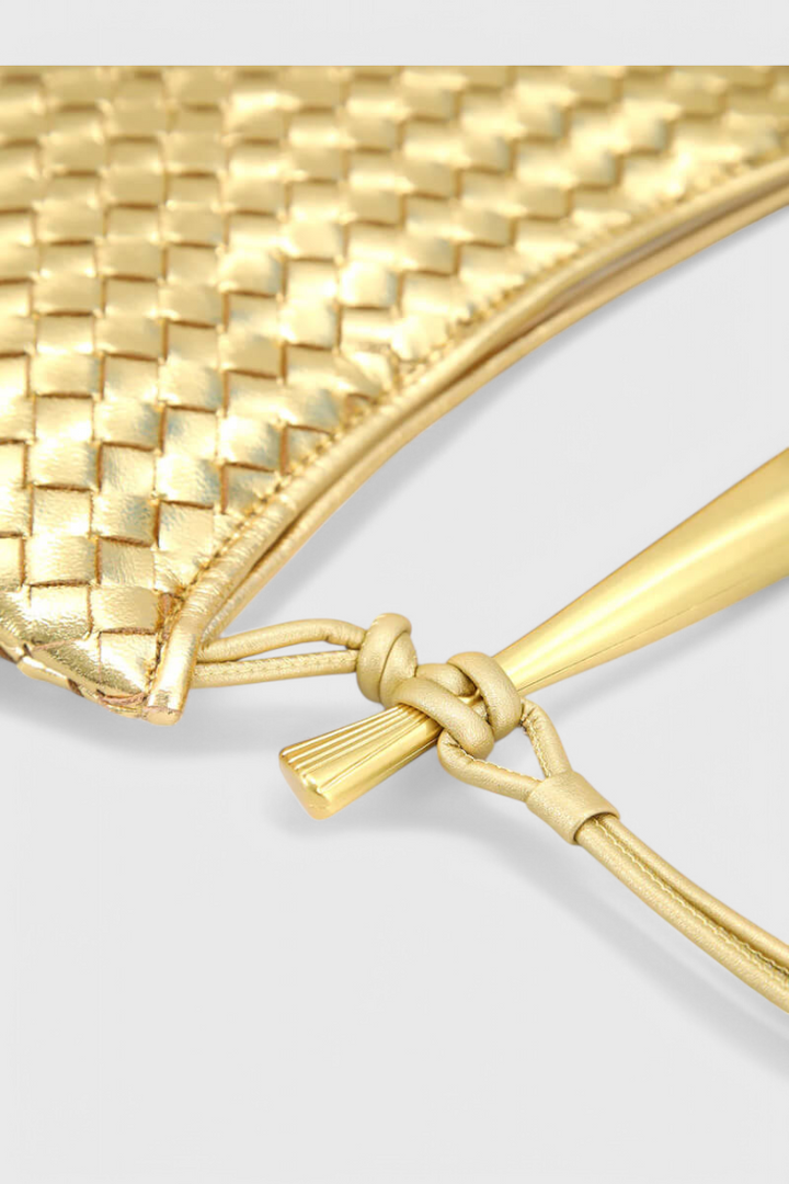 Taška Gerda Bolso Woven s Zlatou Rukojetí
