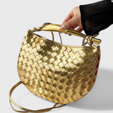 Taška Gerda Bolso Woven s Zlatou Rukojetí
