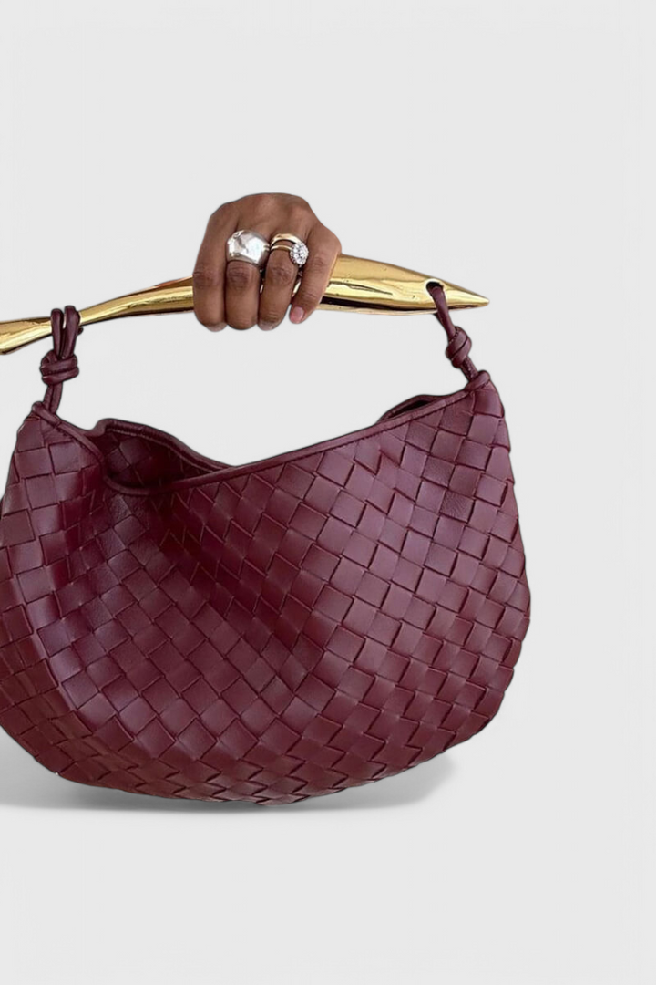 Taška Gerda Bolso Woven s Zlatou Rukojetí