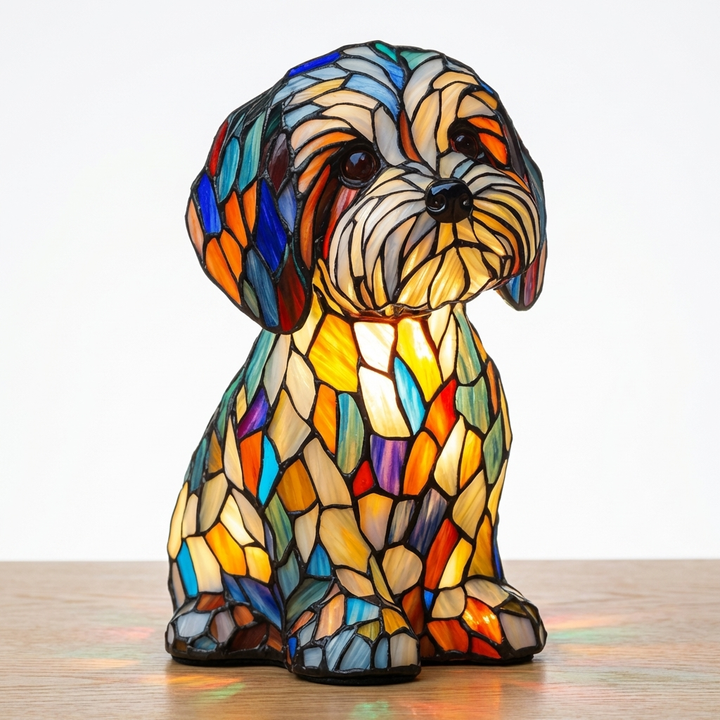 Lampa Shih Tzu v sedící pozici