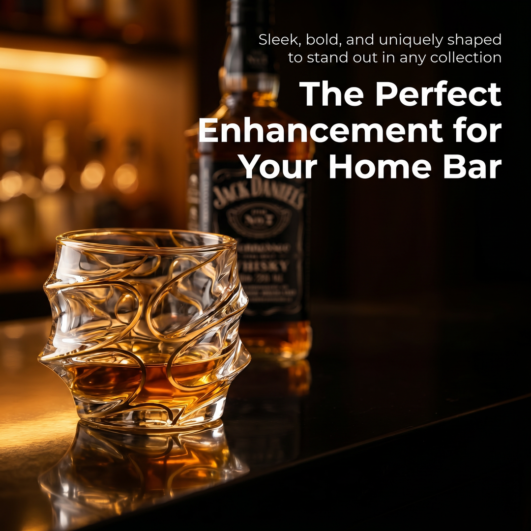 Arashi Gold Japonský Křišťálový Whisky Pohár