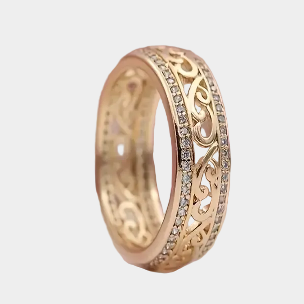 Olivia Ring - Light Hollow Gold